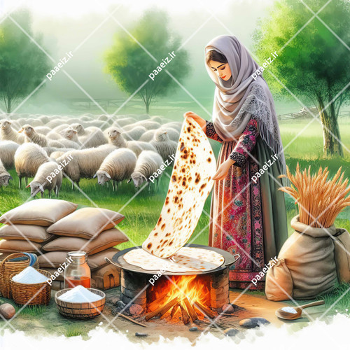 نان کامل محلی (تیری) شهرستان پاسارگاد