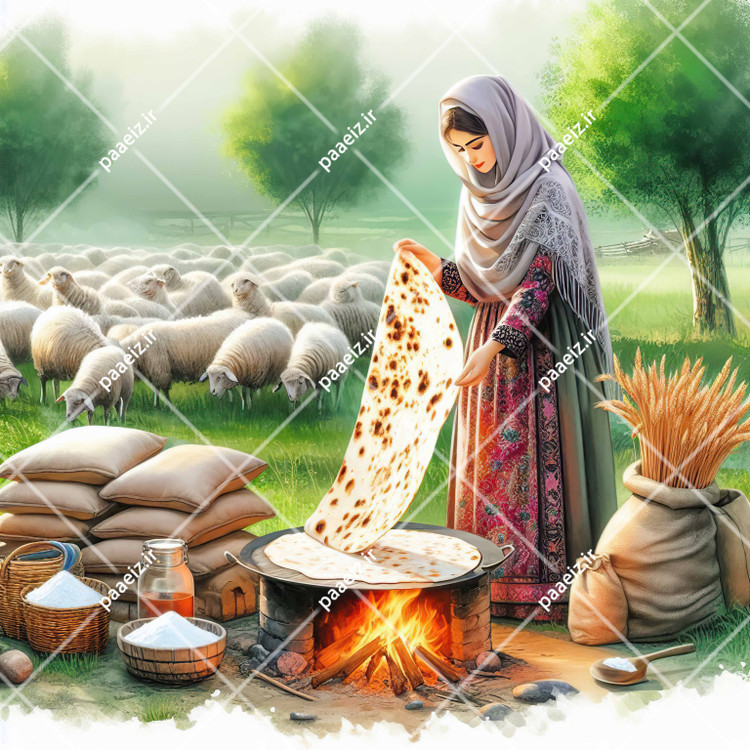 نان کامل محلی (تیری) شهرستان پاسارگاد