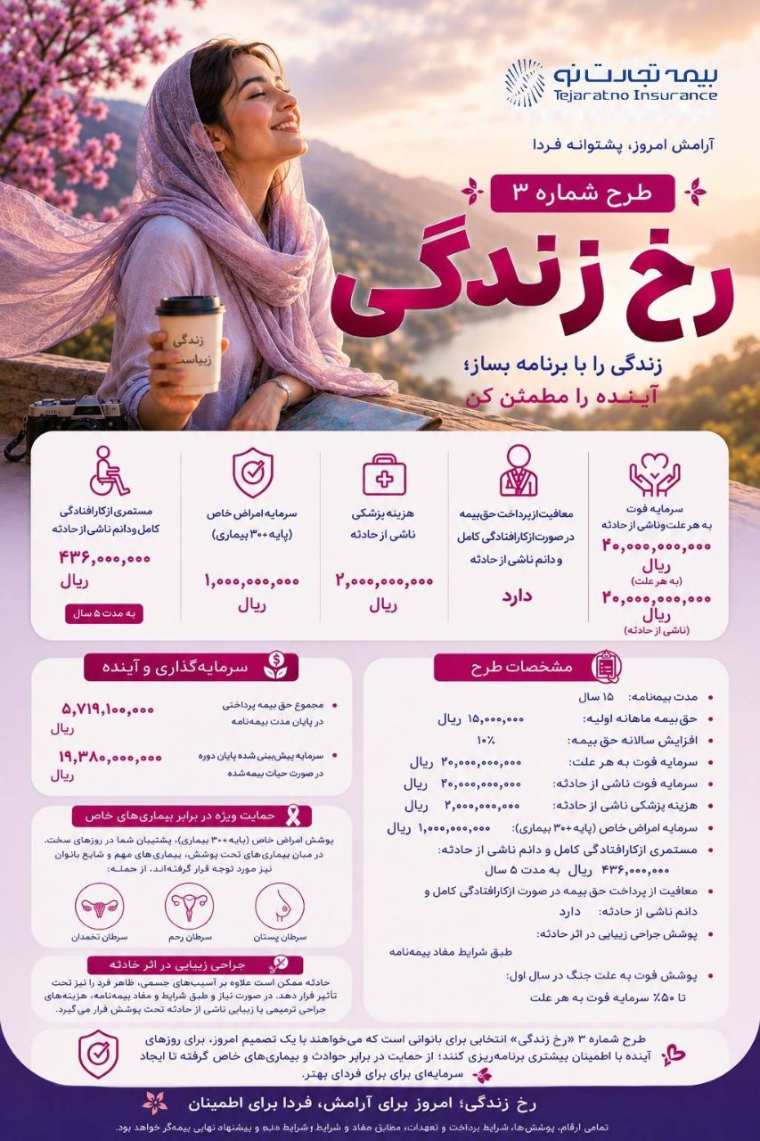 طرح بیمه رخ زندگی شماره ۳ پاییز پاسارگاد