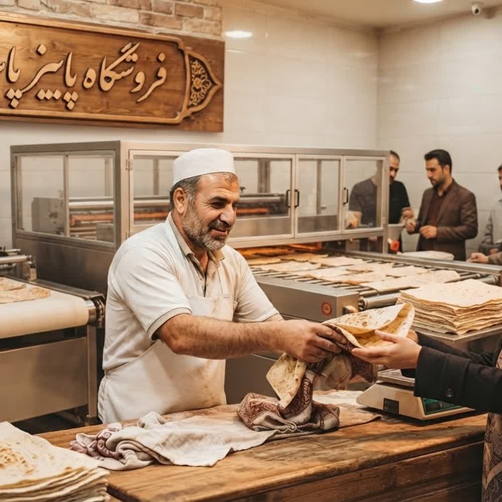 نان لواش فروشگاه پاییز پاسارگاد